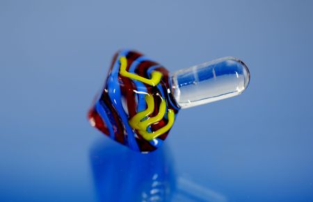 Photo of a Glass Dreidel - Chanukah Related Objectの写真素材