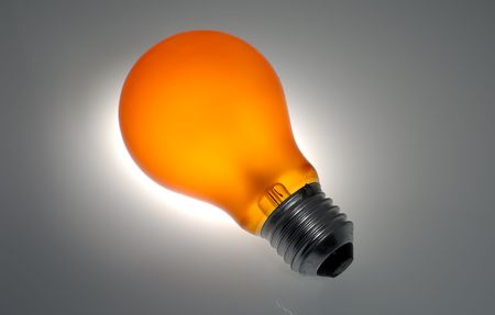 Photo of an Orange Lightbulb - Everyday Objectの写真素材