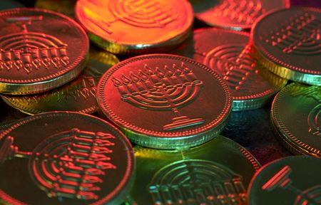 Photo of Chanukah Gelt (Candy Coins) - Chanukah Related Itemsの写真素材