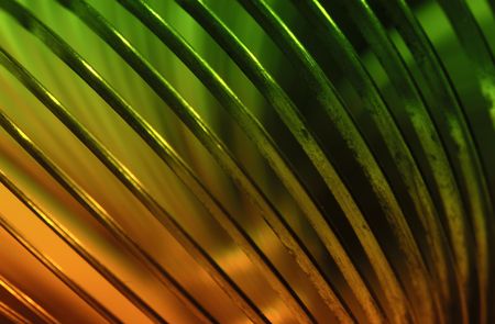 Abstract Photo of a Metal Coil Wtith Color Gel - Background