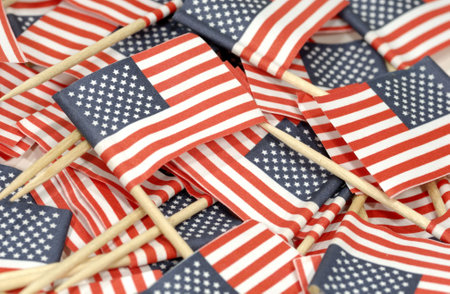 Photo of American Flag Toothpicks - Patriotic / USAの写真素材