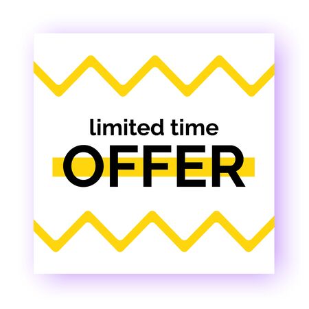 Banner, template for social media post promotion. Geometric square background with text space, abstract elements, black and yellow color.のイラスト素材