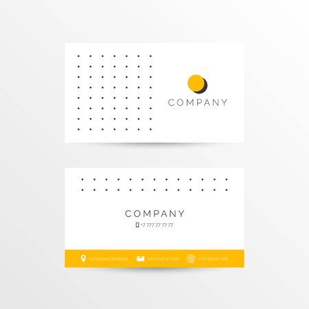 Business card in minimalism style. Trendy name card for company, personのイラスト素材