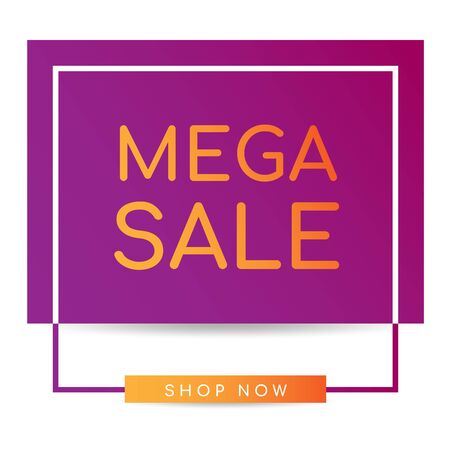 Sale banner, template for social media post promotion. Geometric square background with text space, abstract elements. Sale, discount promo layoutのイラスト素材