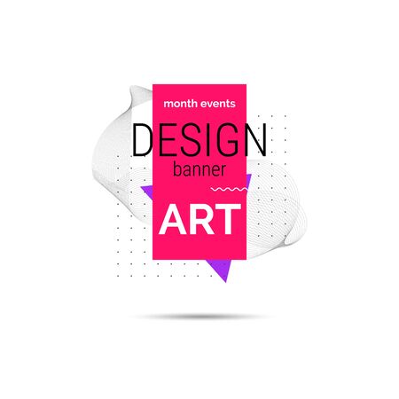 Modern colorful abstract banner. Blend elements set with text space. Sale, promotion, offer banner for advertisementのイラスト素材