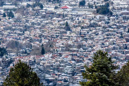 Metsovo in greeceの写真素材