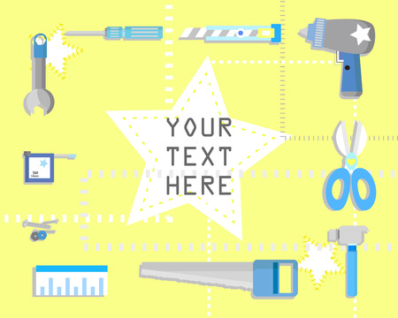handyman tools cover header banner backgroundのイラスト素材