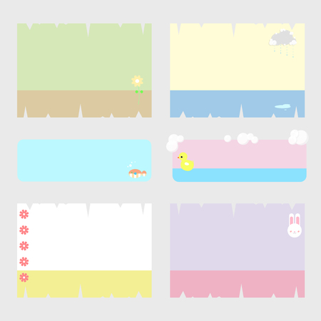 text box banner label speech bubbleのイラスト素材