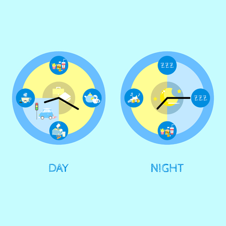 the schadule clockのイラスト素材