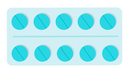 Medication, pills, tablets. Pharmacy and Medical concept. Medicine vector concept in flat design isolated on white backgroundのイラスト素材