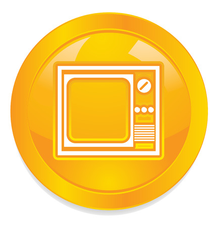 Television set button iconの写真素材
