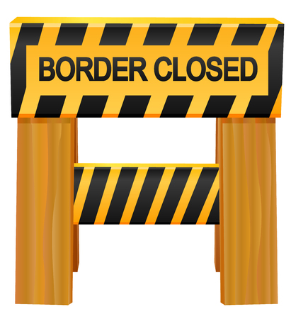 Border closed barrier vector iconのイラスト素材
