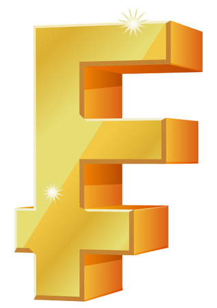 Switzerland Franc 3D iconのイラスト素材