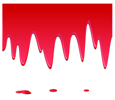 Blood or paint dripping on wallのイラスト素材