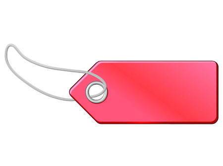 Red pointed price sale tag iconのイラスト素材
