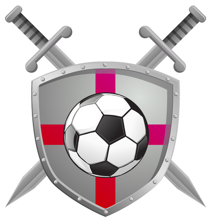Soccer football shield emblem vectorのイラスト素材