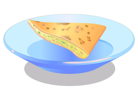 Quesadilla Mexican food vector iconのイラスト素材