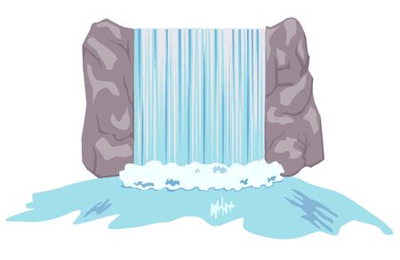 Waterfalls vector iconのイラスト素材