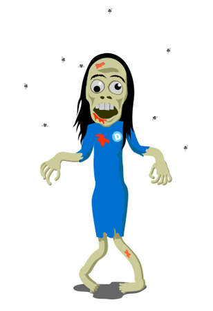 Zombie politician woman vector iconのイラスト素材