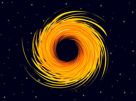 Black hole in dark space background vectorのイラスト素材