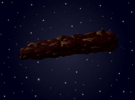 Ouamuamua or a large long rocky object in space.
