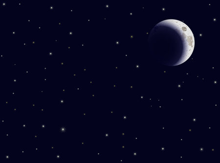 Half moon vector illustrationのイラスト素材