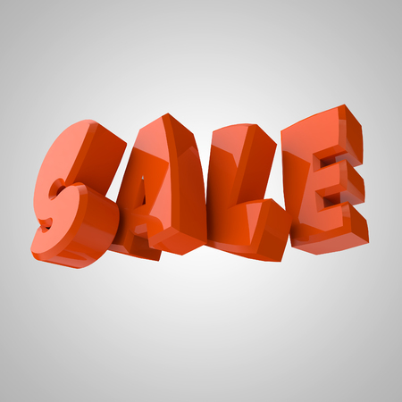 3d render text sale illustrationの写真素材