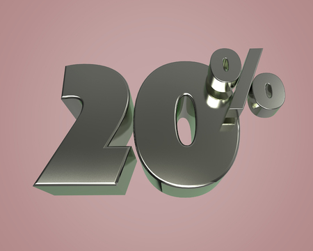 3d text 20の写真素材