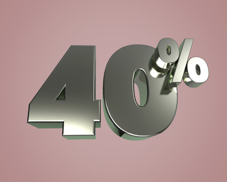 Metal glossy 3D model numbers 40 for banner poster billboard discount. 3d renderの写真素材