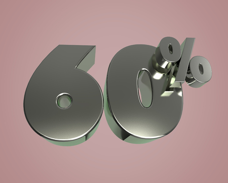 Metal glossy 3D model numbers 60 for banner poster billboard discount. 3d renderの写真素材
