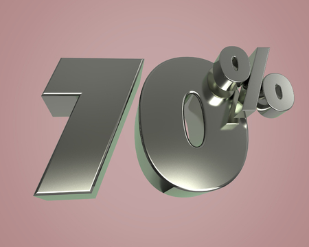 Metal glossy 3D model numbers 70 for banner poster billboard discount. 3d renderの写真素材
