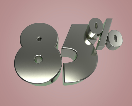 Metal glossy 3D model numbers 85 for banner poster billboard discount. 3d renderの写真素材