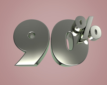 Metal glossy 3D model numbers 90 for banner poster billboard discount. 3d renderの写真素材