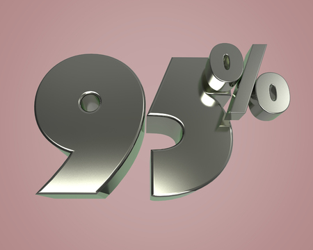 Metal glossy 3D model numbers 95 for banner poster billboard discount. 3d renderの写真素材