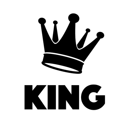 crown king vector logo iconのイラスト素材