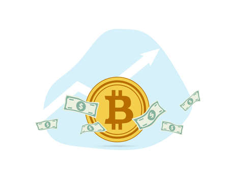 Paper banknotes money falls from top to bottom, fly in the air, soars sheets of paperのイラスト素材