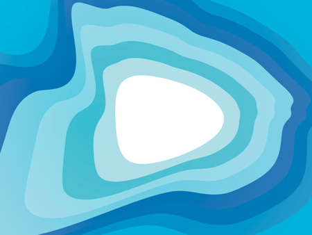 Bright sunny blue cyan white abstract wavy geometric smooth lines stripes background pattern for banner or videoのイラスト素材