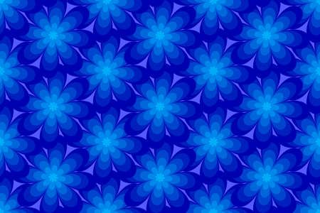 Background pattern floral geometric blue purple white seamless patternのイラスト素材