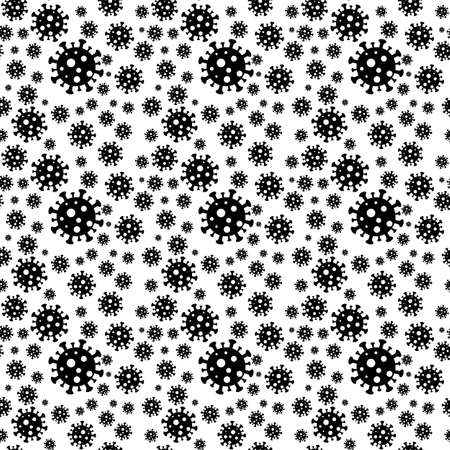 Seamless pattern mosaic background in the form of virusesのイラスト素材