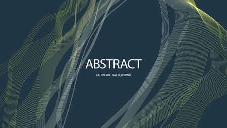 Cool abstract geometric background linear transition. Flyer billboard poster banner templateのイラスト素材