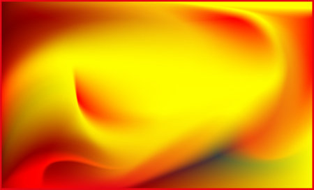 Folds in fabric, creased surface. Smooth shapes. Abstract gradient background. Orange, red, pink.の写真素材
