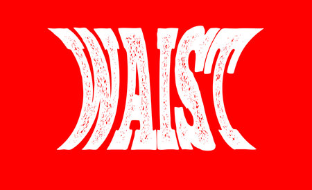 Deformed narrowed White text Waist on a red background. Motivational poster. Thin waist. Stylized textのイラスト素材