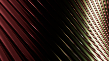 Abstract background with metallic waves, shiny surface in dark tones, modern design for wallpapers, presentations, banners, and graphic designの写真素材