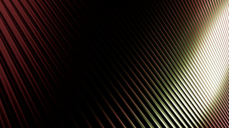 Abstract background with metallic waves, shiny surface in dark tones, modern design for wallpapers, presentations, banners, and graphic designの写真素材