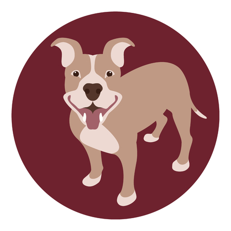 Staffordshire Terrier dog vector illustration style Flatのイラスト素材