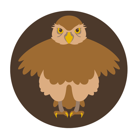 Owl cartoon vector illustration style.のイラスト素材