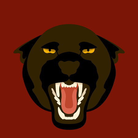 Black panther faceのイラスト素材