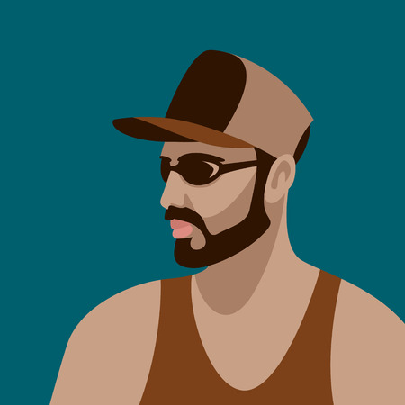 Hipster vector illustration style flatのイラスト素材