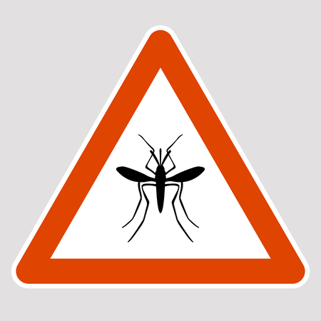 A mosquito black silhouette road sign vector illustration profileのイラスト素材