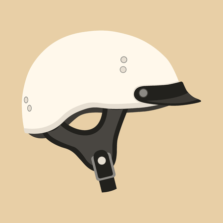 motorcycle helmet vintage vector illustration flat style  profileのイラスト素材